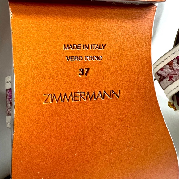 🌺🆕 ZIMMERMANN Prisma Slide Coral Hibiscus SZ 37 - Picture 15 of 17